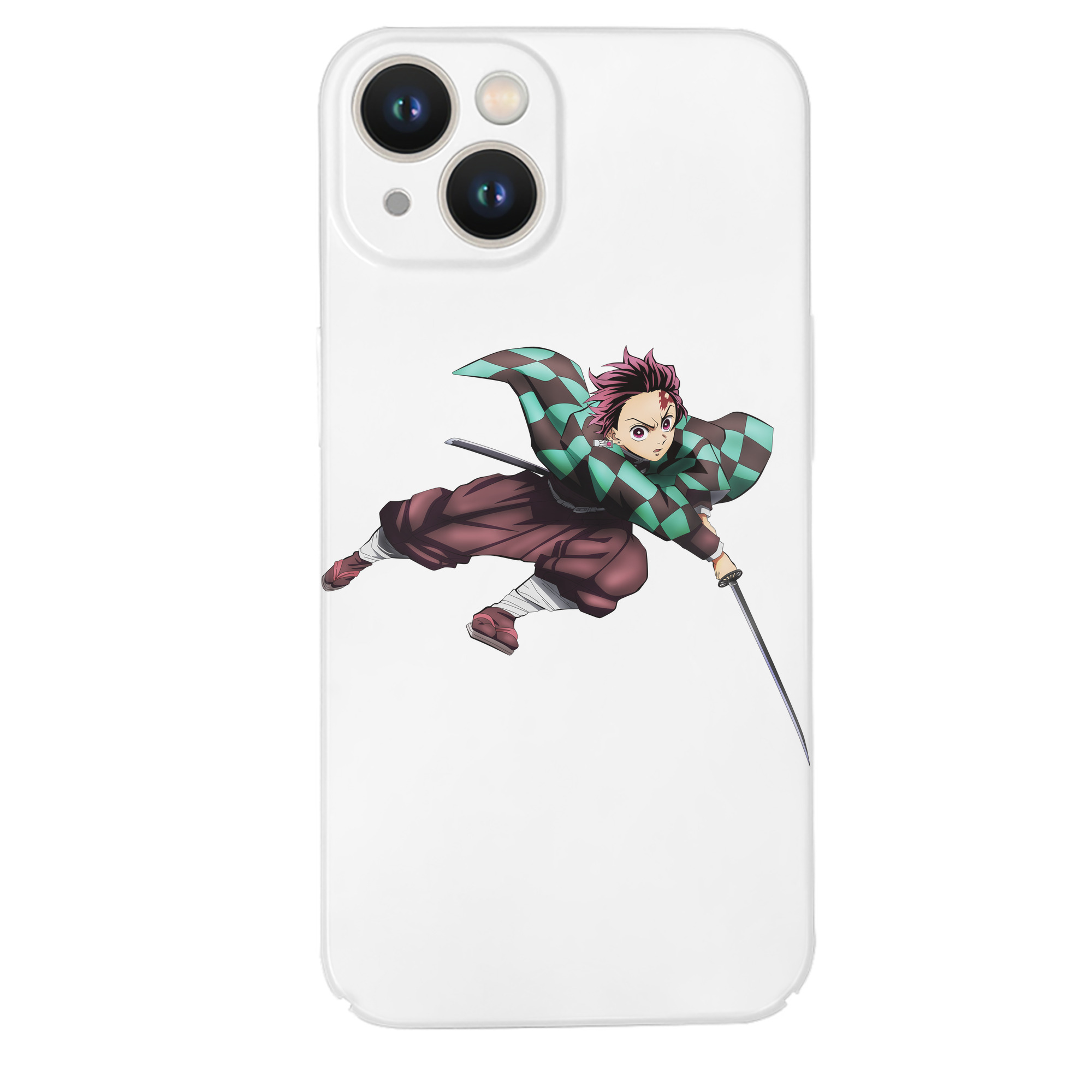 （画像用） 鬼滅の刃 竈門 炭治郎／かまど たんじろう Kamado Tanjirou 【iPhone 14シリーズ対応】ハードケース